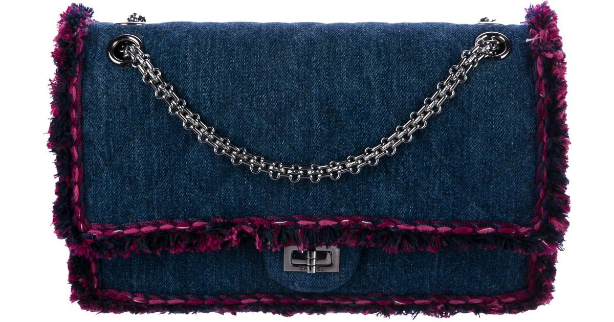 Lyst Chanel 2017 Denim Reissue Double Flap Bag In Blue