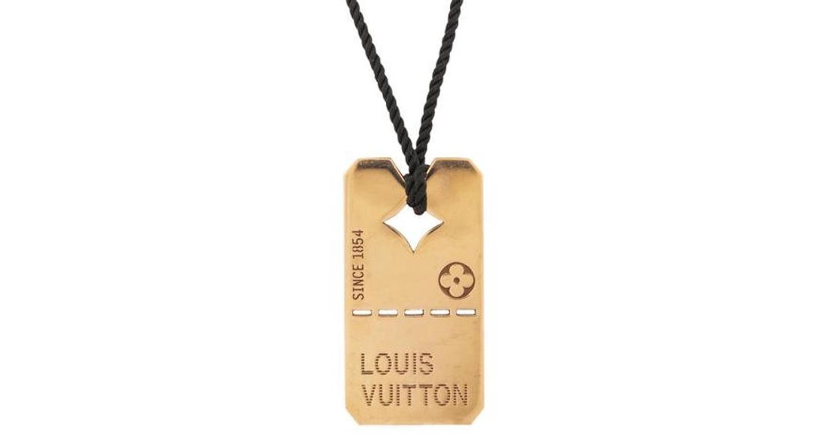 Lyst - Louis Vuitton 18k Dog Tag Pendant Necklace Rose in Metallic