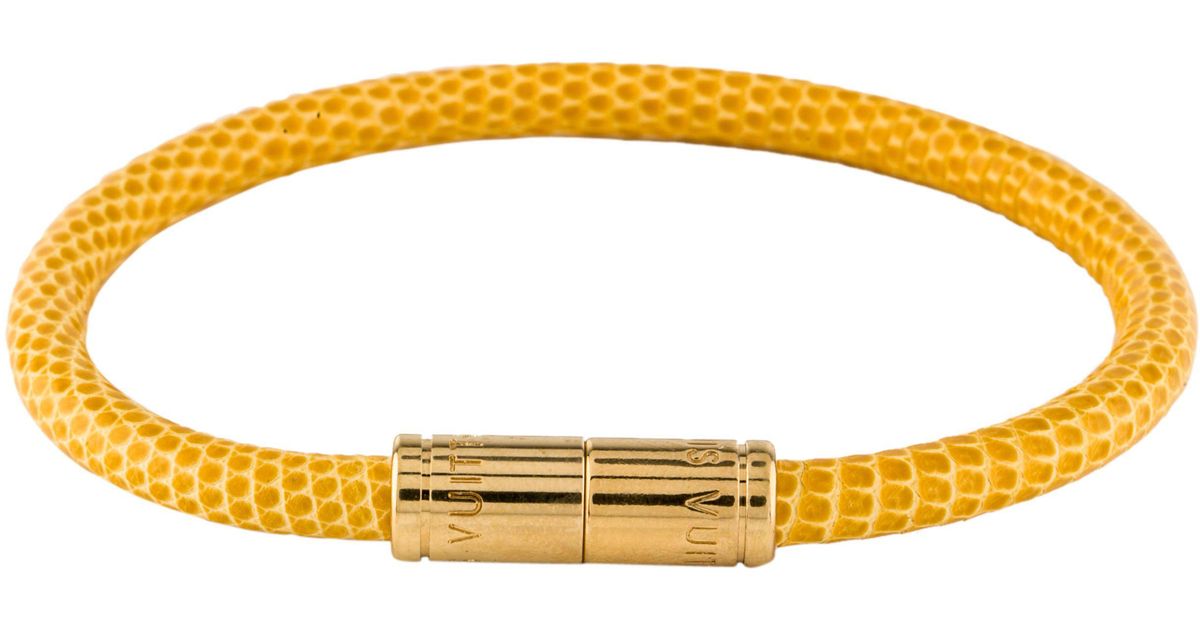 Lyst Louis Vuitton Keep It Wrap Bracelet Gold In Metallic