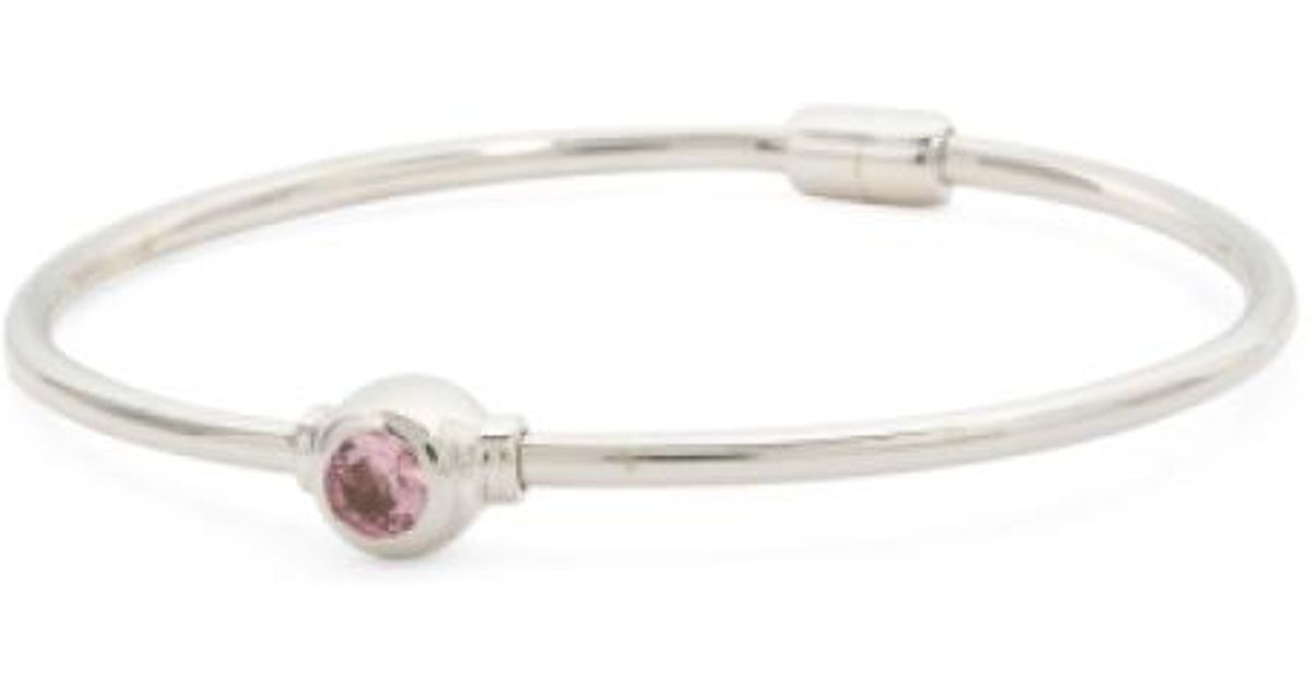 Lyst Tj Ma Sterling Silver Pink Cubic Zirconia Bracelet In