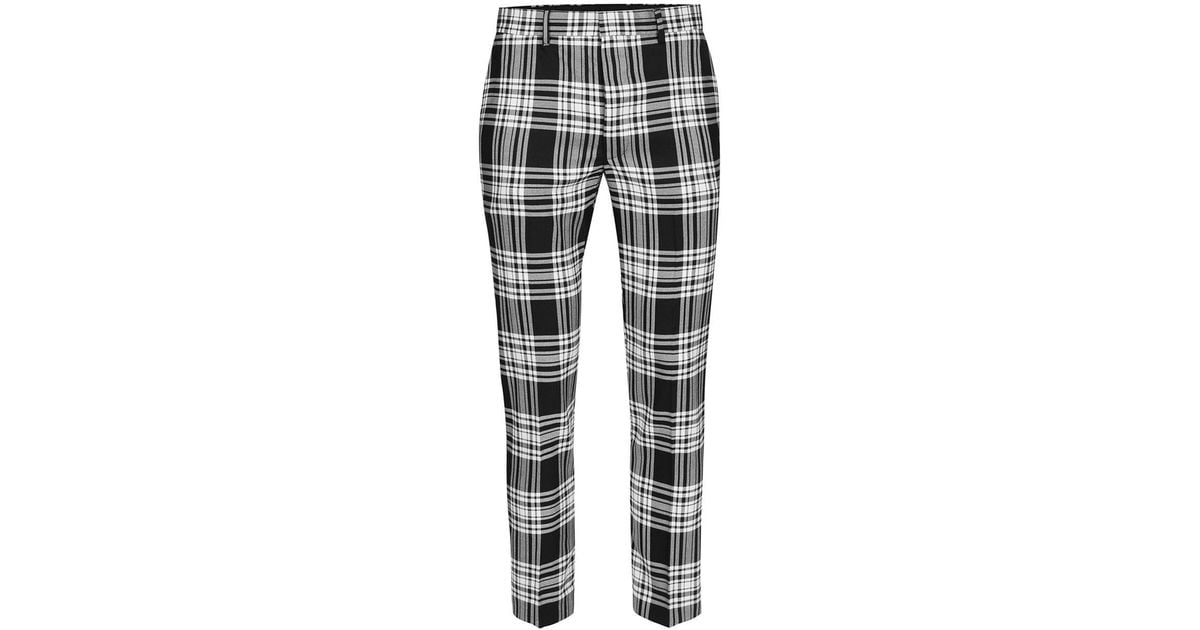 Lyst Topman Black And White Check Ultra Skinny Fit Cropped Dress Lyst Topman Black And White Check Ultra Skinny Fit Cropped Dress Pants In For Men