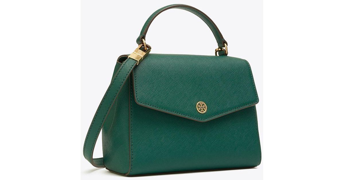 Tory Burch Robinson Small Top-handle Satchel in Green - Lyst