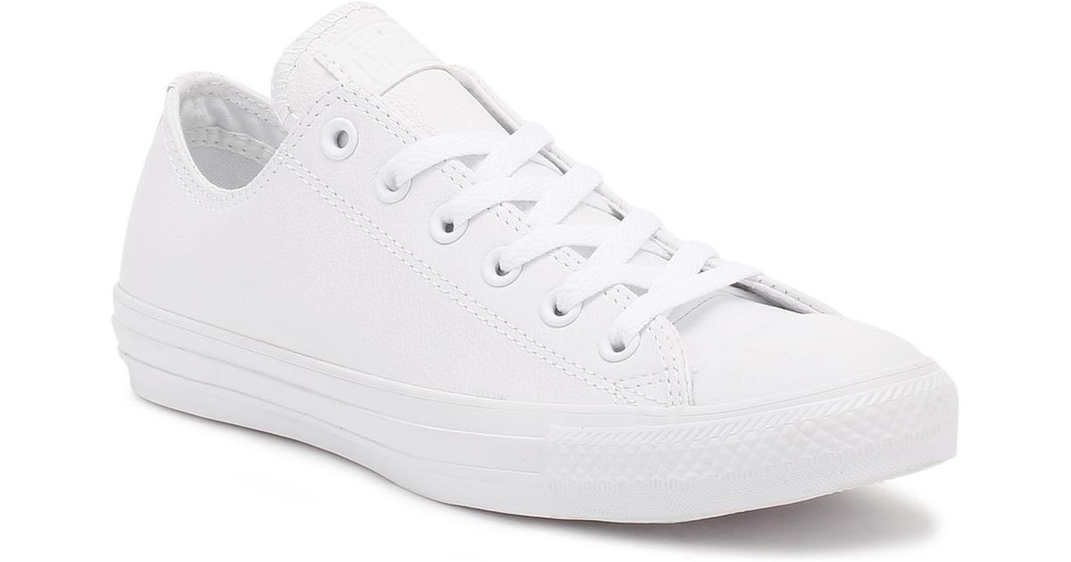 Converse Rubber White All Star Ox Low Leather Trainers for Men - Lyst