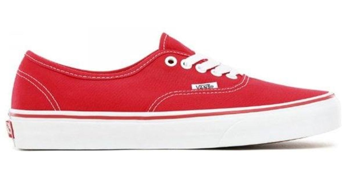 Vans Canvas Authentic Shoes in Red for Men - Lyst