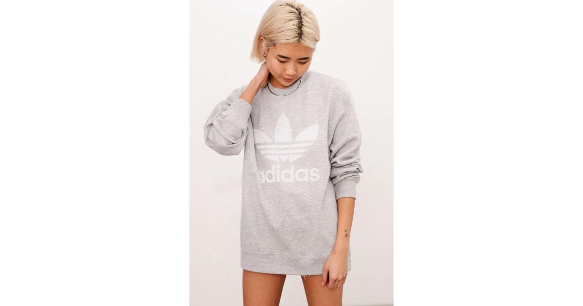 adidas originals new neutrals logo sweatshirt in beige