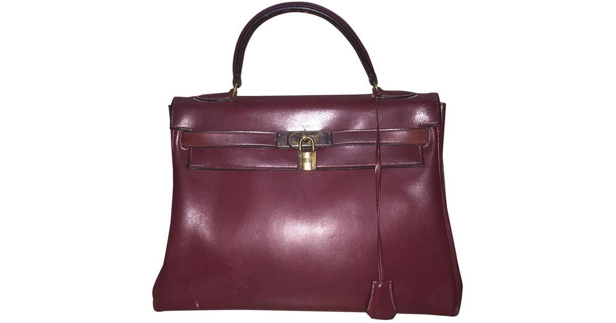 Lyst Hermès Kelly Patent Leather Handbag In Purple