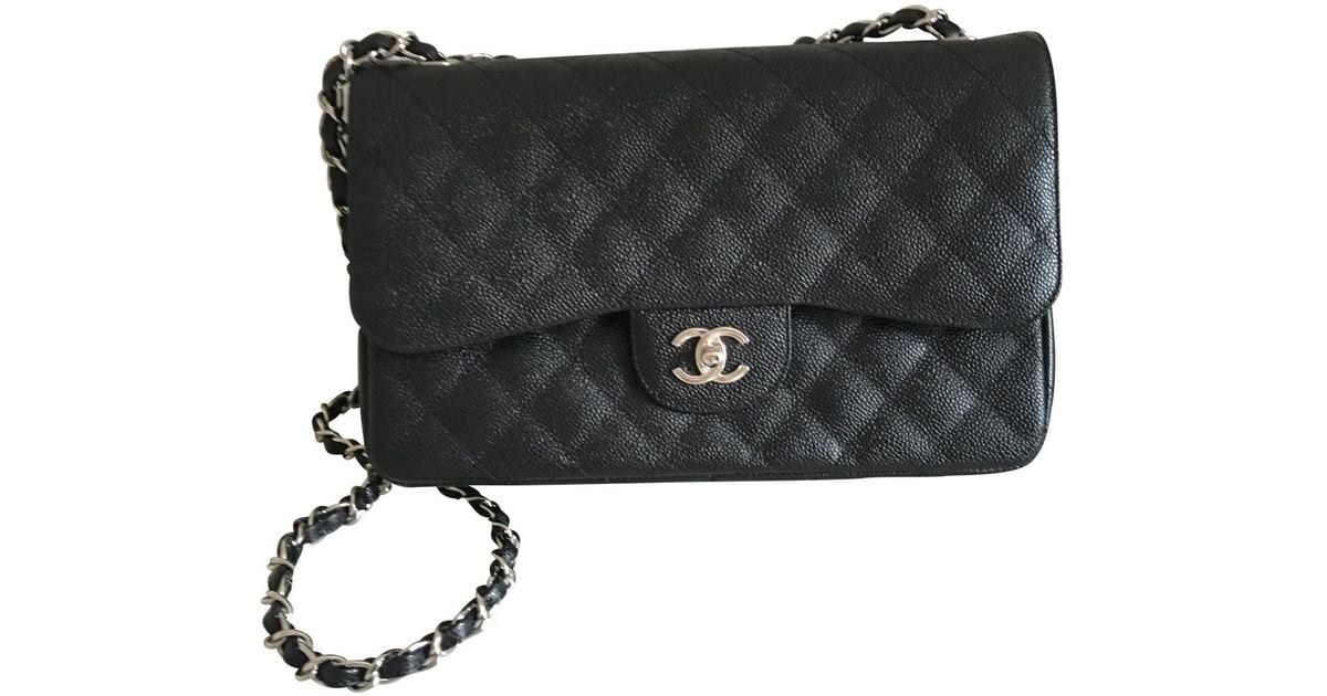 Lyst Chanel Timeless Leather Crossbody Bag In Black