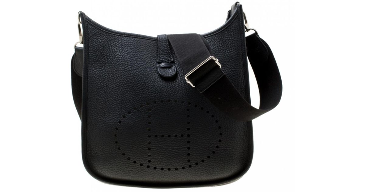 Sac Main Black Hermès À En Lyst Cuir Evelyne vm8OnwN0