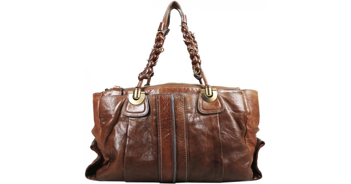 Lyst Cuir Coloris Marron En Main Chloé Héloise À Sac Nw0mn8