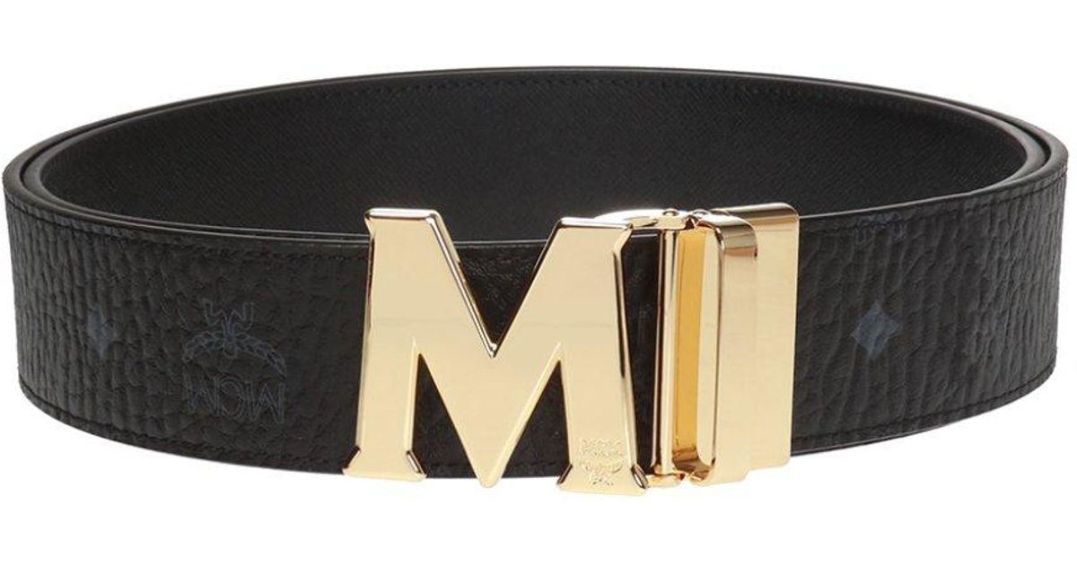 MCM Branded Belt in Black for Men - Lyst