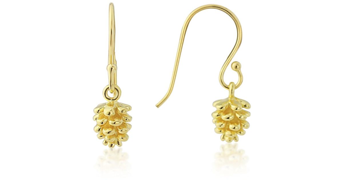 Lyst Auree Jewellery Caledonian Pine Cone Yellow Gold Vermeil Lyst Auree Jewellery Caledonian Pine Cone Yellow Gold Vermeil Earrings In Metallic