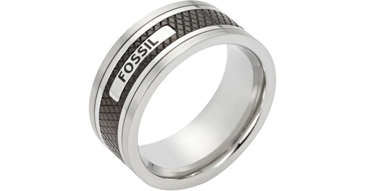 Lyst Fossil Rings in Black