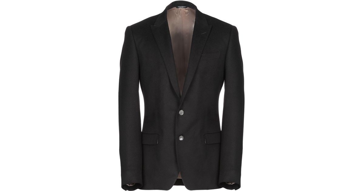 Dolce & Gabbana Flannel Blazer in Black for Men - Lyst