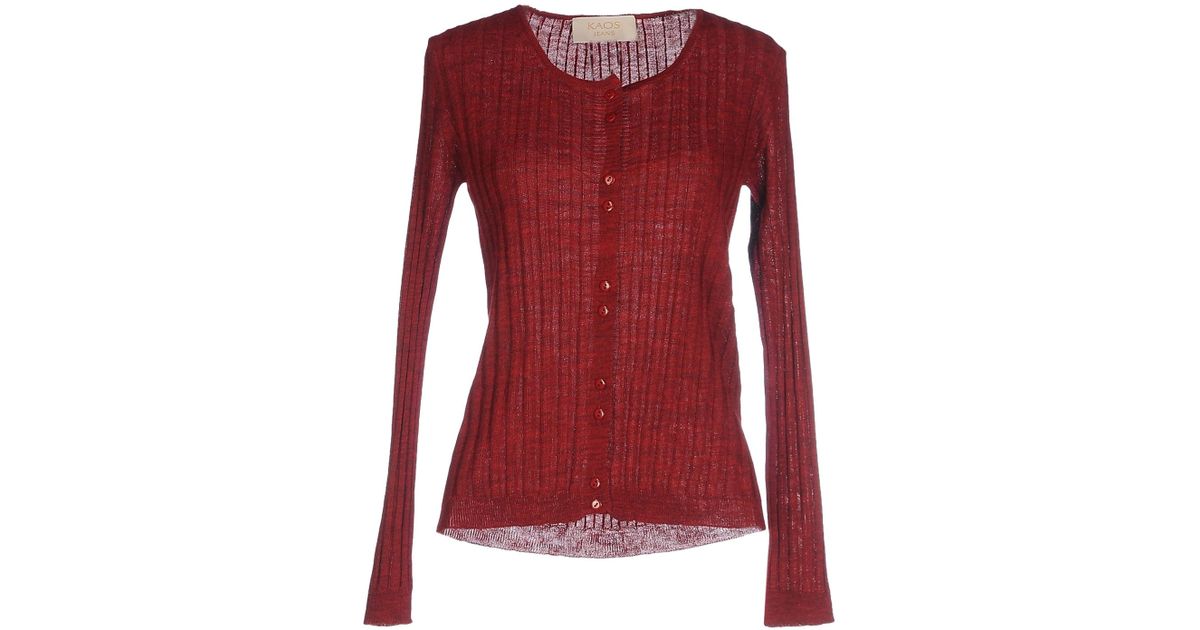  Kaos  Cardigan in Red Lyst