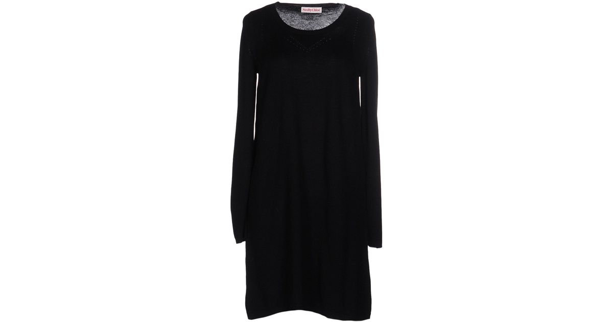 Lyst - See by chloé Short Dress in Black