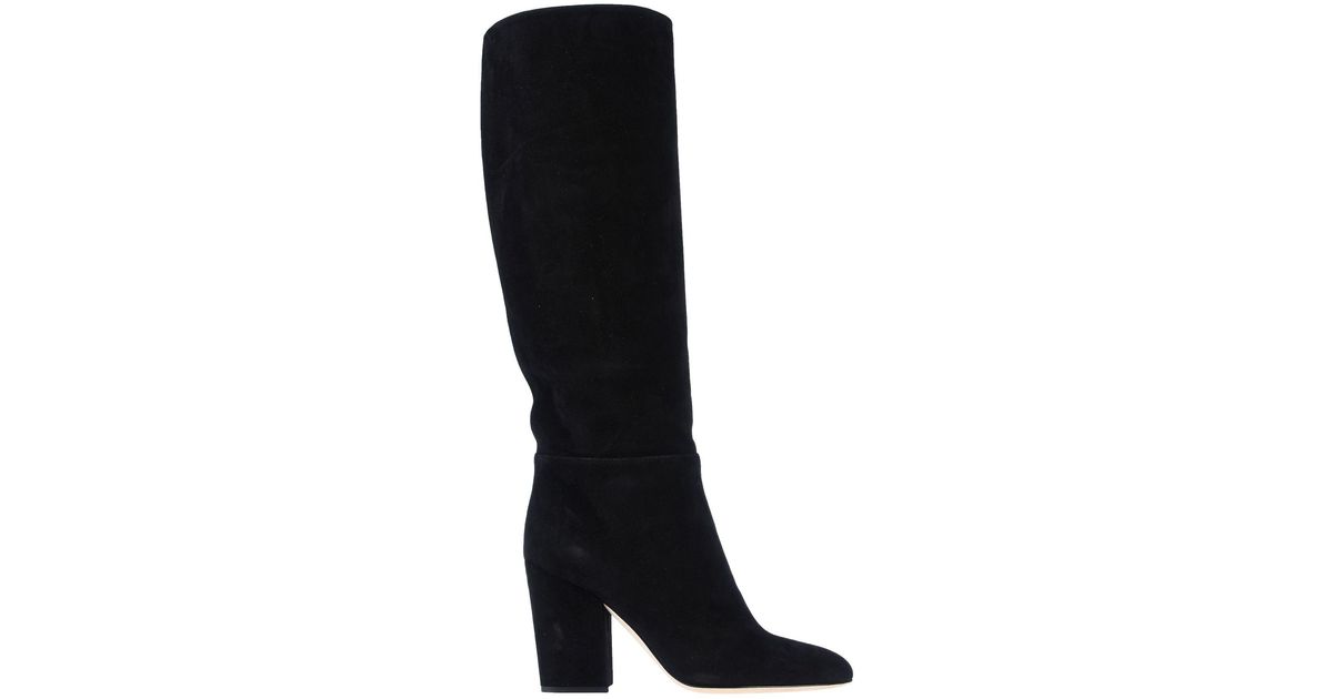 Sergio Rossi Suede Boots in Black - Lyst