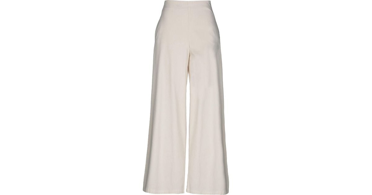 ..,merci Cotton Casual Pants in Ivory (White) - Lyst
