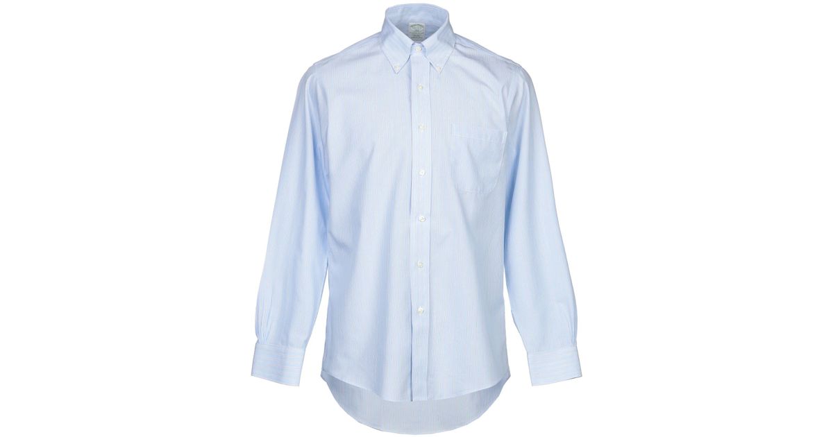 Brooks Brothers Cotton Shirt in Sky Blue (Blue) for Men - Lyst