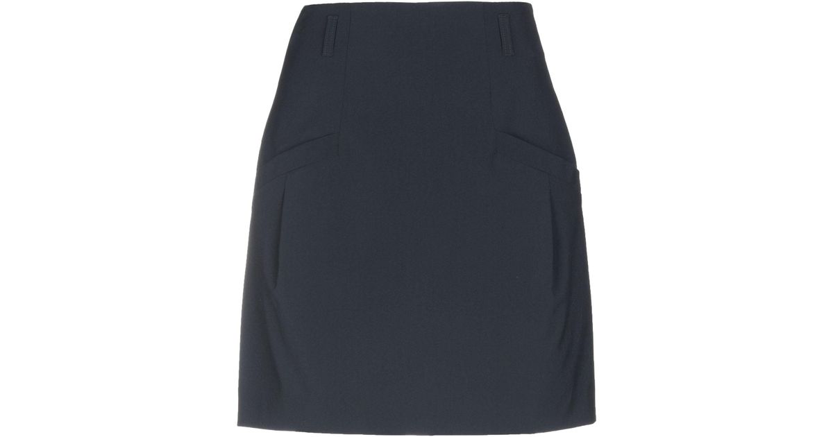Armani Jeans Synthetic Knee Length Skirt in Dark Blue (Blue) - Lyst