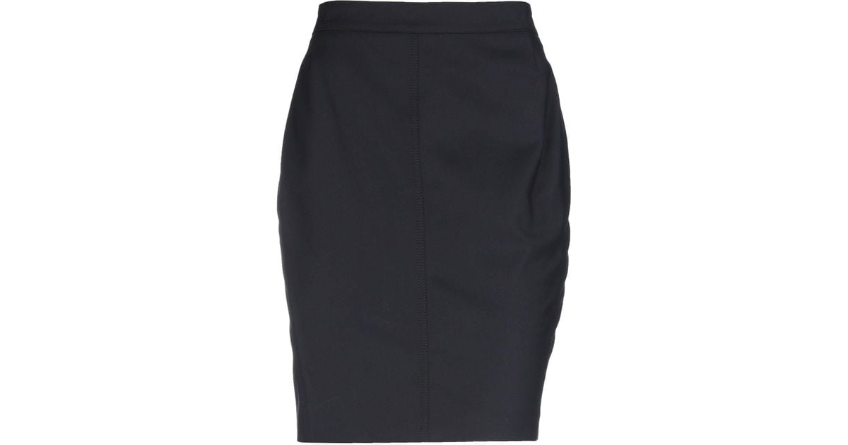 Akris Punto Cotton Knee Length Skirt in Black - Lyst