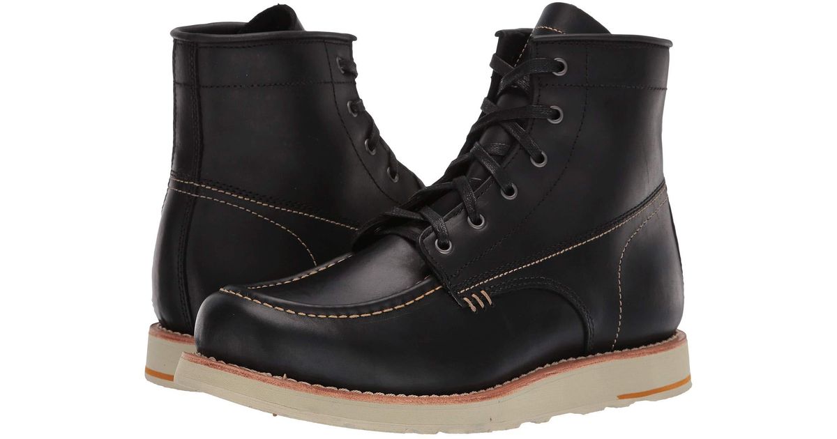 black boots moc toe
