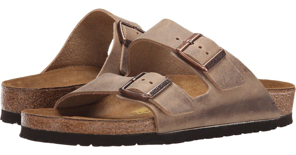 birkenstock arizona leather tobacco sandals
