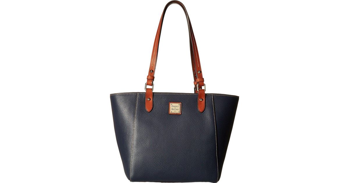 Lyst Dooney Bourke Pebble Janie Tote Black Tan Trim Lyst Dooney Bourke Pebble Janie Tote Black Tan Trim Handbags In Blue