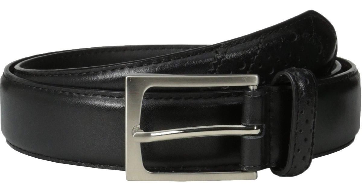 Florsheim Full Grain Leather Belt With Wing Tip Style Tail 32mm (saddle ...