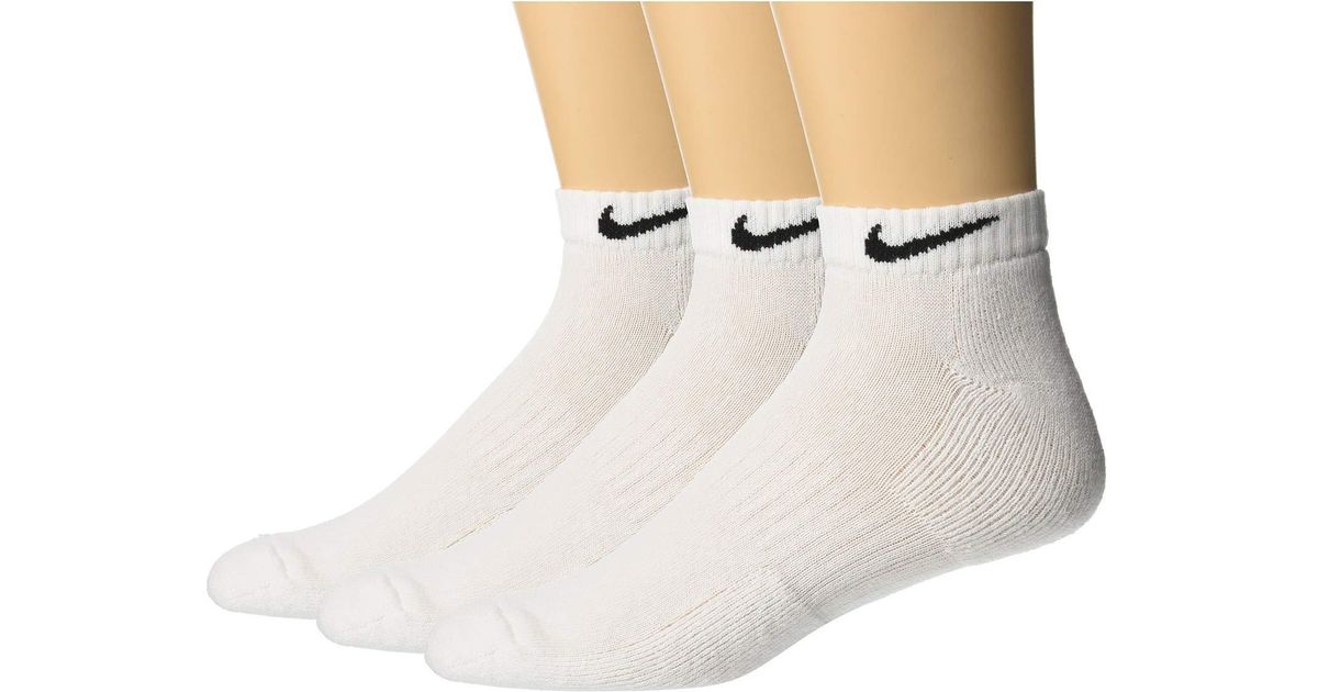 Lyst - Nike Everyday Cushion Low Socks 3-pair Pack (black/white) Low ...