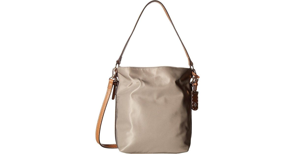 Lyst Tommy Hilfiger Julia Convertible Solid Nylon Hobo Khaki Lyst Tommy Hilfiger Julia Convertible Solid Nylon Hobo Khaki Handbags In Natural