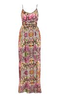 Topshop Cut Out Maxi Dress By Love in Multicolor (multi) | Lyst