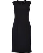 Dkny Belted Jersey Dress in Black | Lyst