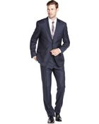 Canali Navy Wool Twobutton Suit with Pleated Pants in Blue for Men ...