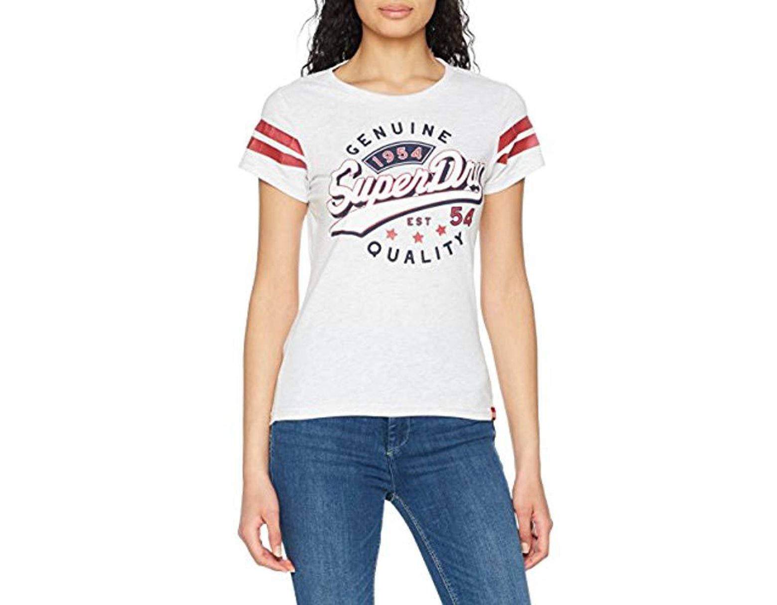 SUPERDRY VINTAGE LOGO SPARKLE ENTRY TEE Optic Snowy T-Shirt