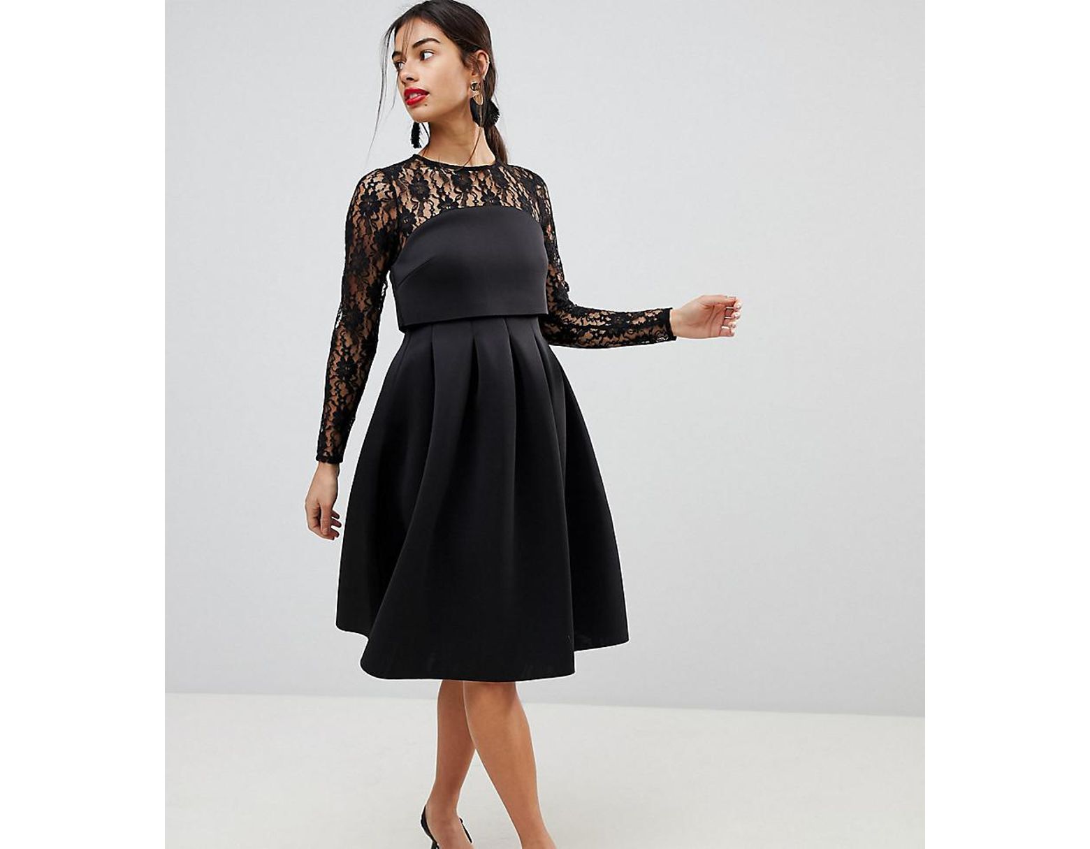 asos petite lace dress