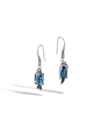 John Hardy | Blue Naga Octagon Earrings | Lyst