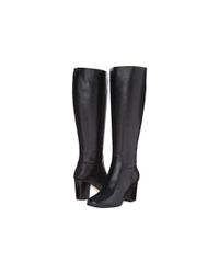 Womens Boots Cole Haan Placid Extended Calf Boot Black Leather Womens Boots Cole Haan Placid Extended Calf Boot Black Leather