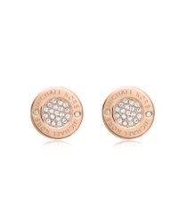 Michael Kors - Pink Heritage Pave Stud Earrings - Lyst