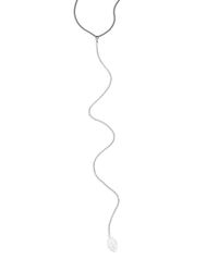 Chan Luu | Metallic White Quartz & Sterling Silver Lariat Necklace | Lyst