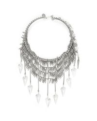 Erickson Beamon | The Shining Crystals And Metallic Dangling Spikes Choker | Lyst