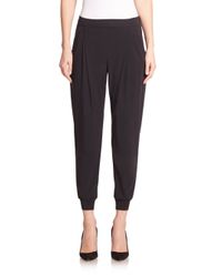 Elie Tahari | Black Presley Slouchy Jersey Pants | Lyst