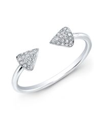 Anne Sisteron - 14kt White Gold Diamond Taurus Ring - Lyst
