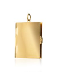 Monica Rich Kosann | Metallic 18k Yellow Gold Handmade "heritage" Book Charm | Lyst