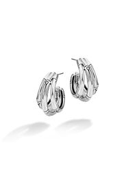 John Hardy | Metallic Small J Hoop Earring | Lyst