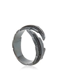 Leivan Kash | Black Feather Pinky Ring | Lyst
