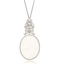 Bochic | White Handcarved Mammoth and Diamond Pendant | Lyst