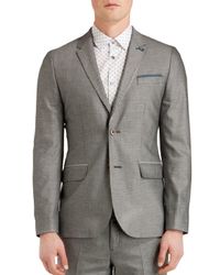 Ted Baker | Gray Veerity Diamond Jacquard Classic Fit Blazer for Men | Lyst