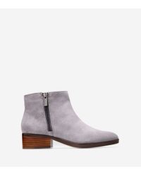 cole haan gray suede boots
