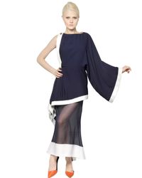 Vionnet | Blue Asymmetric Viscose Cady Top | Lyst