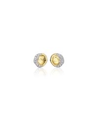 Monica Vinader | Metallic Riva Diamond Shore Stud Earring | Lyst